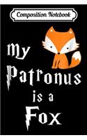 Composition Notebook: My Patronus Is A Fox for Men Women and Kids Journal/Notebook Blank Lined Ruled 6x9 100 Pages