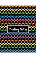 Meeting Notes: Detailed meeting notes journal for recording meeting minutes with detailed sections to keep track of attendees and action items. Cover(13)