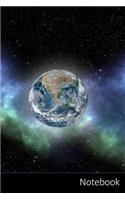 Notebook: Terra, Pianeta, Spazio, Stelle taccuino / agenda / quaderno delle annotazioni / diario / libro di scrittura / carnet / zibaldone - 6 x 9 pollici (15