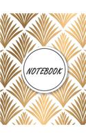 Geometric Notebook: Gold College Notebook Simple Journal Book Lined Ruled Page For Adult Women Men Great For Writing Basic Diary Note Pad Composition Book Journal (Larg(5 Geometric Notebook)