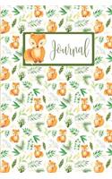 Foxy Fox Journal: 6 X 9 Inch 150 Lined Cream Page Journal Notebook