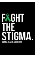 Fight the Stigma: Green Ribbon Mental Health Awareness Composition Notebook
