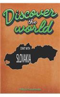 Discover the World Start with Slovakia: 30 Page Journal Planner Trip Planner Orange Cover