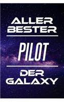 Aller Bester Pilot Der Galaxy: Din A5 - 120 Linierte Seiten - Block - Kalender - Schönes Notizbuch - Notizblock - Block - Terminkalender - Geschenkidee - Abschied - Geburtstag - A