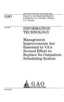 Information technology: management improvements are essential to VAs second effort to replace its outpatient scheduling system: report to the Ranking Member, Committee on V