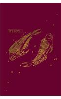 Pisces: Zodiac Notebook 120-Page Lined Pisces Zodiac Journal(2 Pisces Zodiac Gifts)