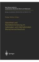 Gleichheit Und Nichtdiskriminierung Im Nationalen Und Internationalen Menschenrechtsschutz