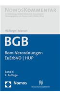 Burgerliches Gesetzbuch: Rom-Verordnungen Zum Internationalen Privatrecht