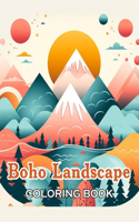 Boho Landscape Coloring Book for Adults