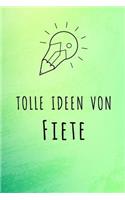 Tolle Ideen von Fiete: Liniertes Notizbuch für deinen Vornamen