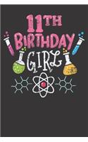 Notebook: 11th Birthday Science Party Future Teacher Dot Grid 6x9 120 Pages Journal