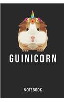 Meerschweinchen Notebook: Liniertes Mehrschweinchen Und Einhorn Notizbuch & Schreibheft Für Frauen Männer Und Kinder. Eine Tolle Geschenk Idee Für Alle Meerschweinchen Freund