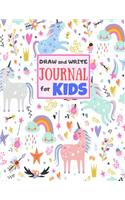 Draw and Write Journal for Kids: Cute Unicorn Matte Cover Design for Drawing, Creative Writing, Doodling, Creating Your Own Story, Illustration Book and Diary (Perfect Gift for Kids