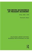 The Micro-Economics of Peasant Economy, China 1920-1940