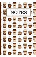 Notes: 120 Lined Pages - 6 x 9 - Journal For Organizing/Consolidating Notes In One Place - Coffee Design (Communication Book, Writing Pad)