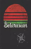 Belarusian: Belarusian Vintage Flag Personalized Retro Gift Idea for Coworker Friend or Boss Undated Planner Daily Weekly Monthly Calendar Organizer Journal