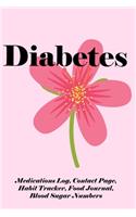 Diabetes (Medications Log, Contact Page, Habit Tracker, Food Journal, Blood Sugar Numbers)
