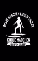 Coole Mädchen surfen lieben surfer: 6x9 Surf - grid - squared paper - notebook - notes