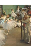Notebook: Original artwork of Edgar Degas Blank college lined notebook.