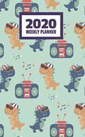 2020 Weekly Planner: January 2020 - December 2020, Calendar Agenda And Daily Schedule - Dinosaur Dino (6"x9")