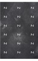 2020 Weekly Planner Monogram N Pattern Monogram N Chalkboard 134 Pages