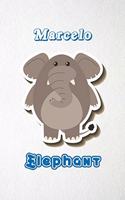 Marcelo Elephant A5 Lined Notebook 110 Pages