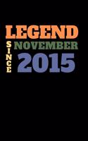 Legend since November 2015: Ruled Birthday Diary Notebook or Guest book Journal - Lined Register Pocketbook for Men and Women with Lines - Visitors' book for Birthdays and Part