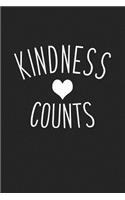 Kindness Counts: A 6x9 Inch Matte Softcover Journal Notebook with 120 Blank Lined Pages and an Uplifting Cover Slogan