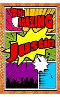 Justin: Blank Cookbook Recipes & Notes Featuring 120 Pages 6x9