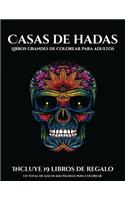 Libros grandes de colorear para adultos (Casas de hadas)