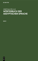 Wörterbuch Der Aegyptischen Sprache. Band 1