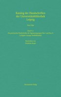 Die Griechischen Handschriften Der Signaturengruppen Rep. I Und Rep. II (Leihgabe Leipziger Stadtbibliothek)