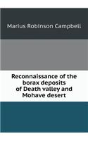 Reconnaissance of the Borax Deposits of Death Valley and Mohave Desert