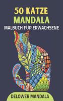 50 Katze Mandala Malbuch für Erwachsene