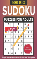 500 BIG Sudoku Puzzles for Adults with Solutions