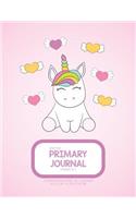 Unicorn Primary Journal Grades K-2: Composition Notebook 120 Pages: Blank Dotted Midline Handwriting Story Paper