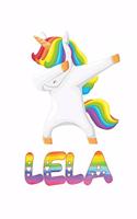 Lela: Lela Journal Notebook Dabbing Unicorn Rainbow