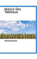 Notice Des Tableaux