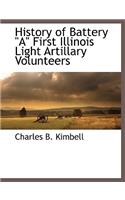 History of Battery a First Illinois Light Artillary Volunteers