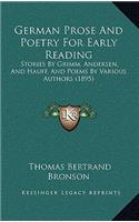 German Prose And Poetry For Early Reading