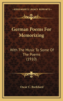 German Poems For Memorizing