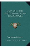 Uber Die Erste Einzelerinnerung