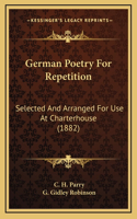 German Poetry For Repetition