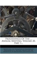 Proceedings of the ... Annual Meeting, Volume 20, Part 1...