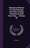 Statistical Abstract For The Principal And Other Foreign Countries In Each Year From ..., Volume 28: (English)