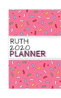 Ruth: : 2020 Personalized Planner: One page per week: Pink sprinkle design