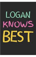 Logan Knows Best: Lined Journal, 120 Pages, 6 x 9, Logan Personalized Name Notebook Gift Idea, Black Matte Finish (Logan Knows Best Journal)