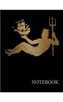 Ancient Greek God Poseidon Notebook- Ancient Greek God Poseidon Notebook Grid Sturdy Hig