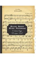 Blank Sheet Music Notebook: 12 staves/staffs: Vintage Cover: Great Fun Gift For Aspiring, Budding, Professional Adult/Kid Musicians, Composers, Singers & Artists(6 Vintage Blank Music Sheet)