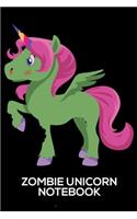 Zombie Unicorn Notebook: Funny Halloween Notebook, Unicorn Zombie, Spooky Trick Or Treat Activity Planner, Draw and Write Journal